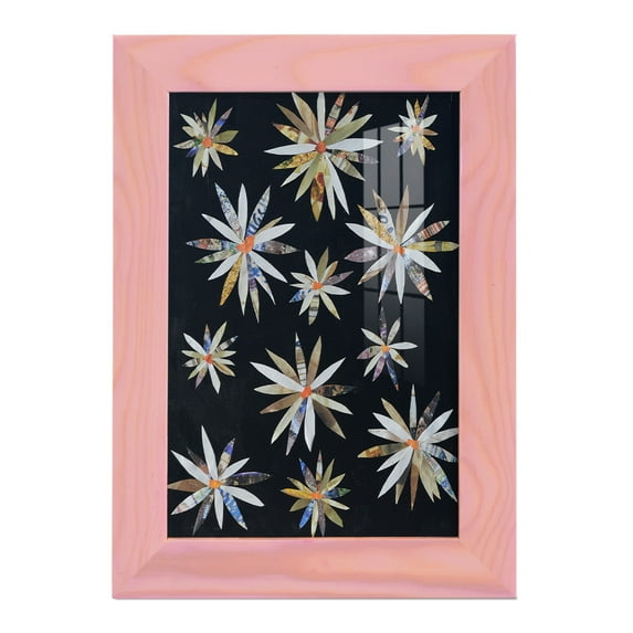 Starburst Too I - Framed Print w/glass - Sunset Pink