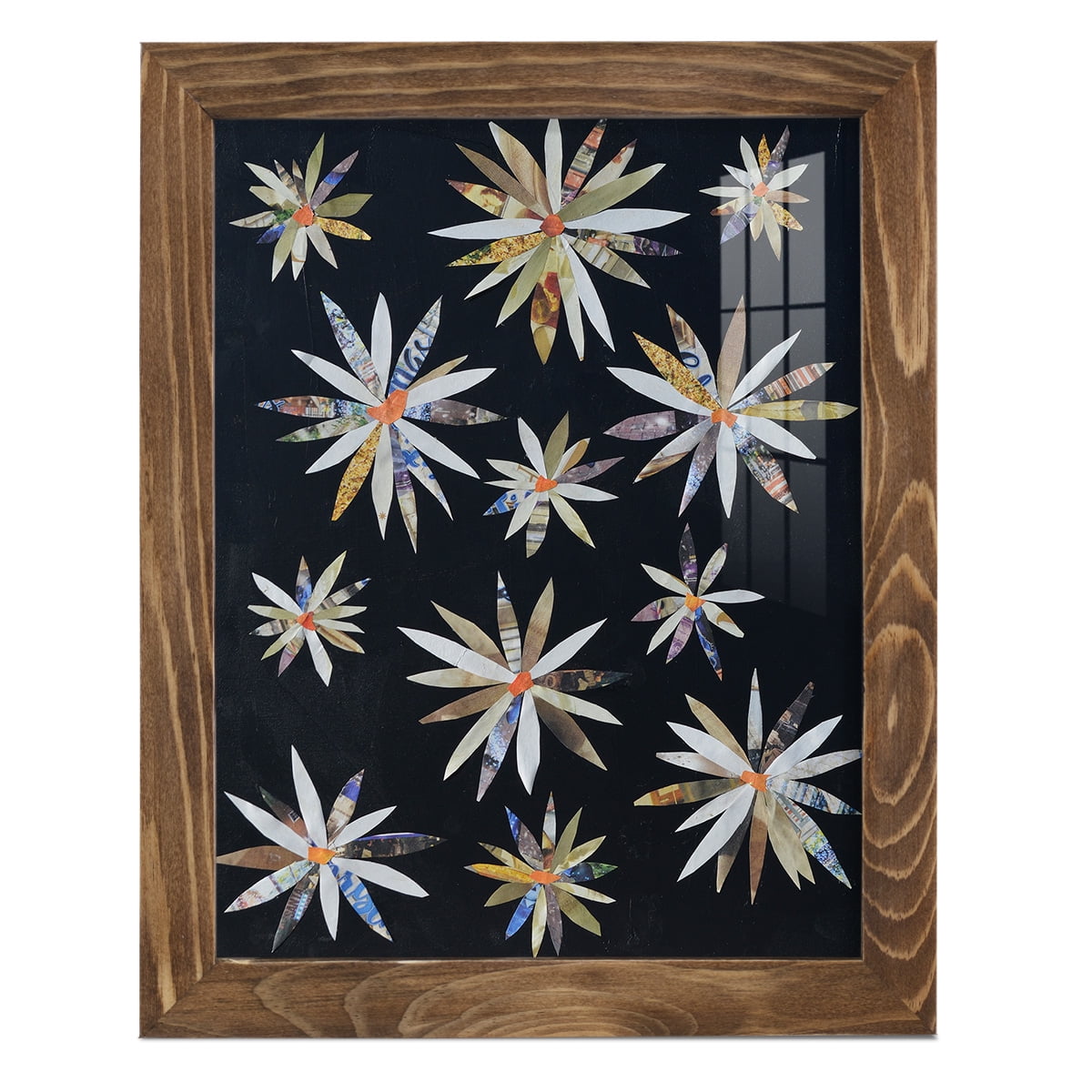Starburst Too I - Framed Print w/glass - Walnut
