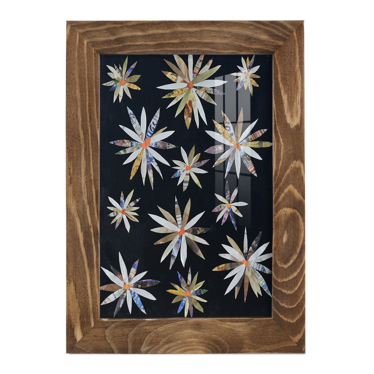 Starburst Too I - Framed Print w/glass - Walnut