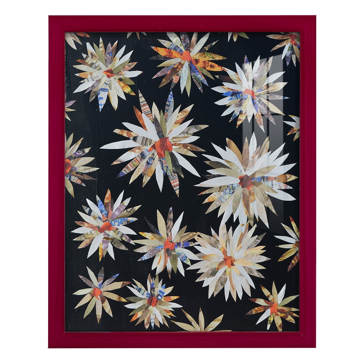 Starburst Too II - Framed Print w/glass - Cherry Red