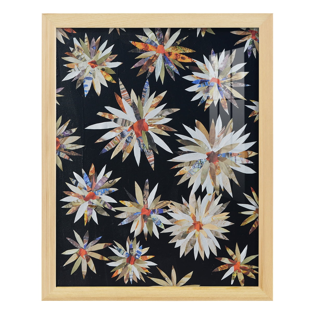 Starburst Too II - Framed Print w/glass - Natural Wood