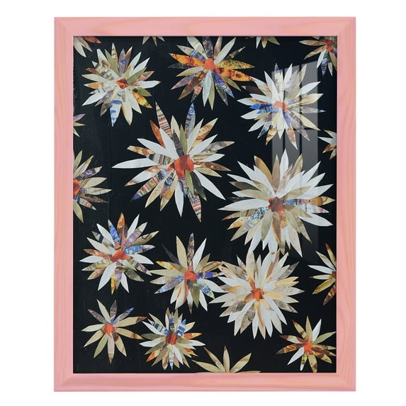 Starburst Too II - Framed Print w/glass - Sunset Pink