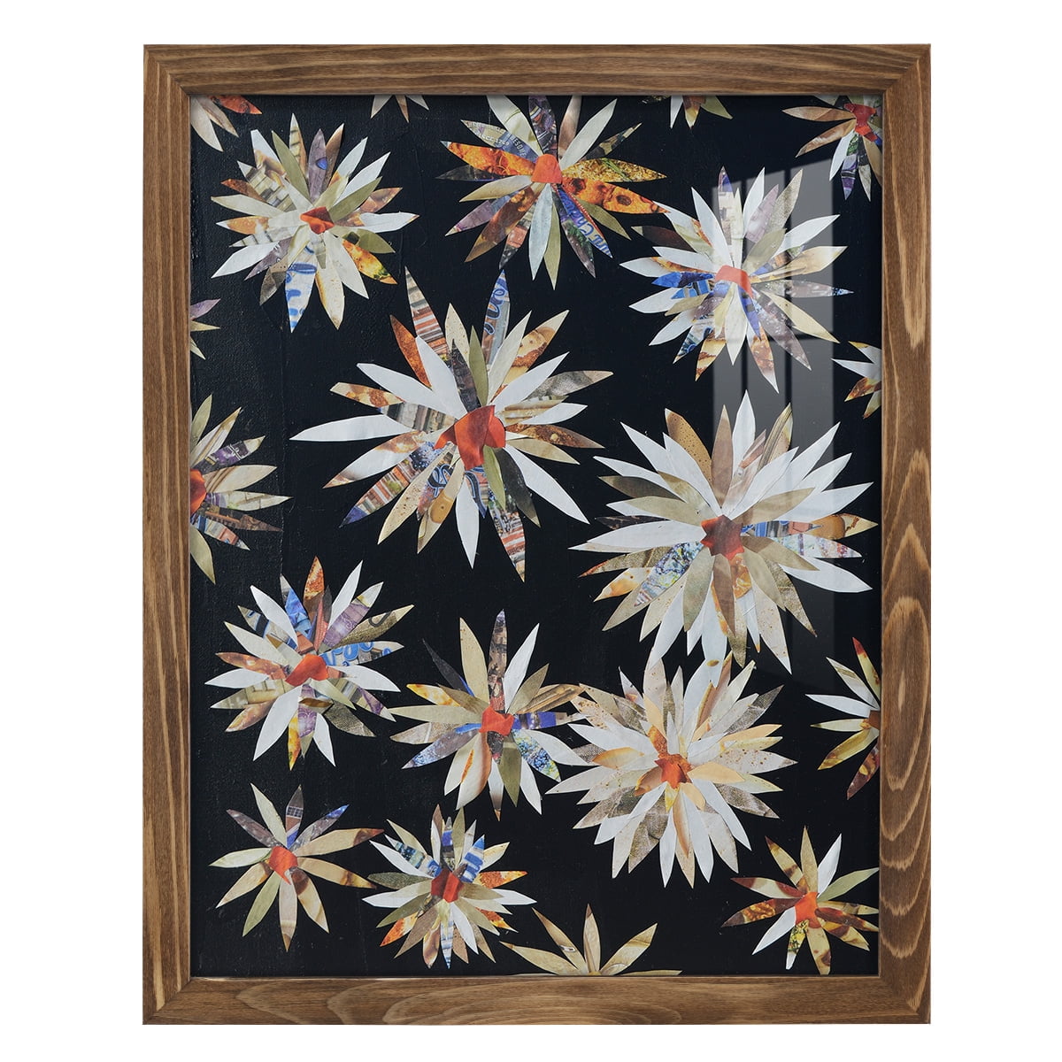 Starburst Too II - Framed Print w/glass - Walnut