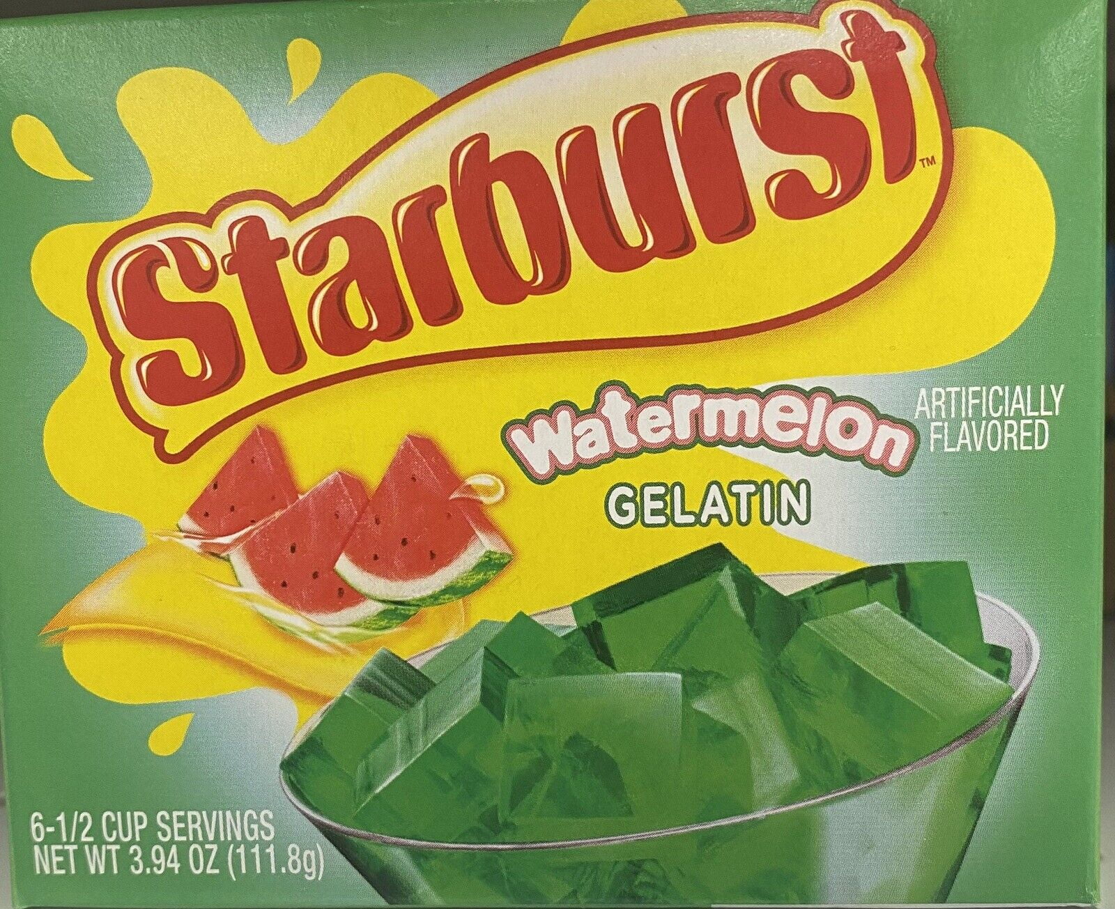 Starburst WATERMELON Flavored Jello Gelatin Dessert Mix 3.94 oz Box