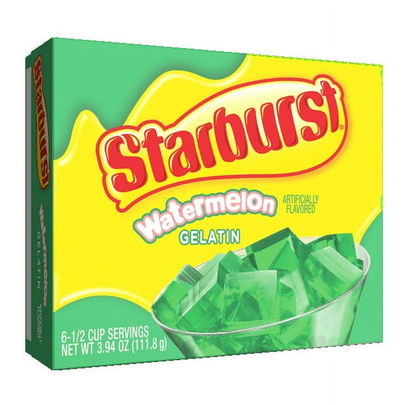 Starburst Watermelon Gelatin Mix 6 Servings 3.94 oz Cardboard Box (Pack of 4)