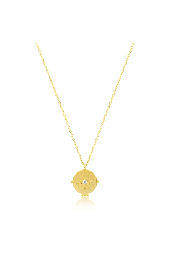 Starburst Yellow Gold Tone Locket