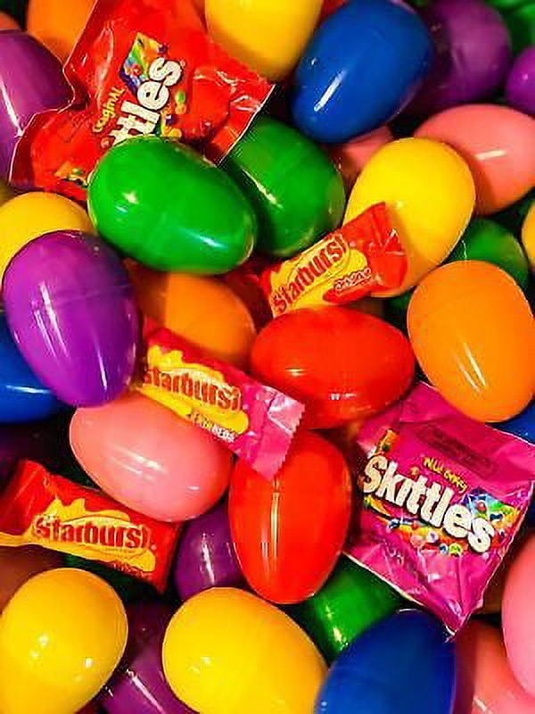 Starburst and Skittles Candy Filled Easter Eggs for Easter Hunt Basket