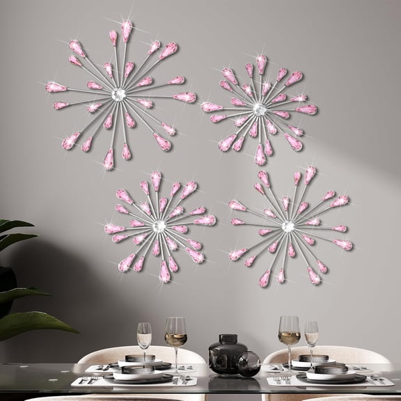 Starburst wall decoration, sparkling wall art crystal tears, hanging modern decorative sculptures, suitable for living rooms and bedrooms. Different colors to choose from