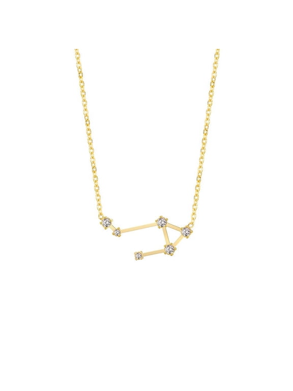 18K Gold Plated 12 Constellation Libra Necklace Zodiac Necklace Jewelry for Women and Men