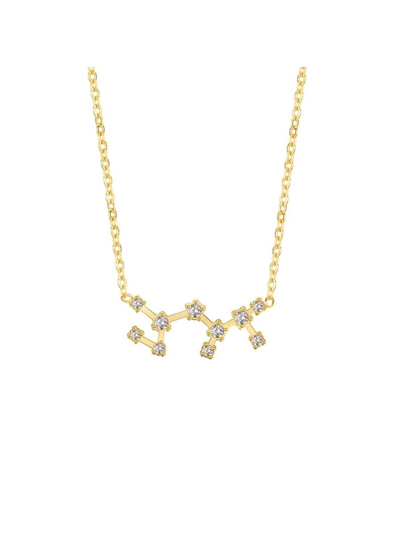 18K Gold Plated 12 Constellation Sagittarius Necklace Zodiac Necklace Jewelry for Women and Men
