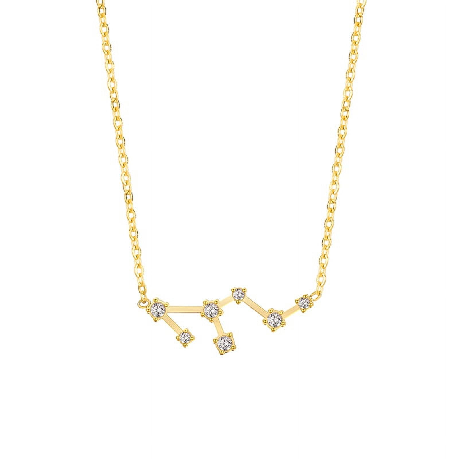 Starchenie 18K Gold Plated 12 Constellation leo Necklace Zodiac Necklace Jewelry for Women and Men