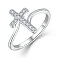 thumbnail image 1 of Starchenie 925 Sterling Silver Cross Ring for Women Size 10, 1 of 7