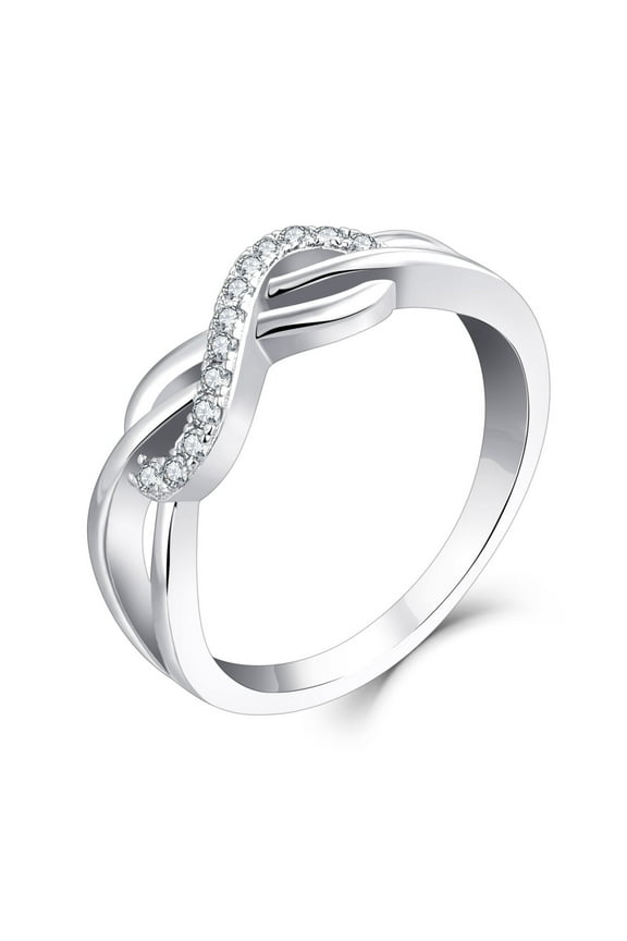 925 Sterling Silver Infinity Promise Ring for Women Size 9