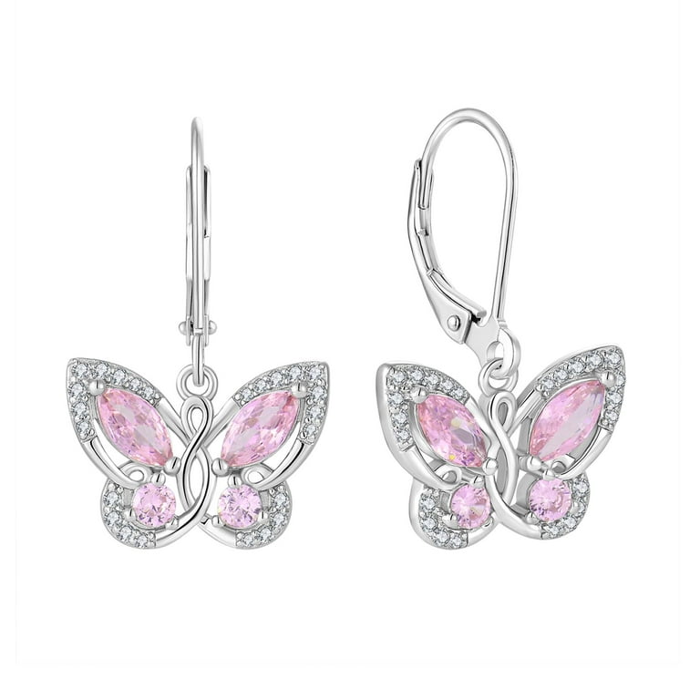 Sterling Silver Pink Tourmaline Filigree Lever Back Earrings Sterling Silver Pink Tourmaline Filigree Lever Back Earrings