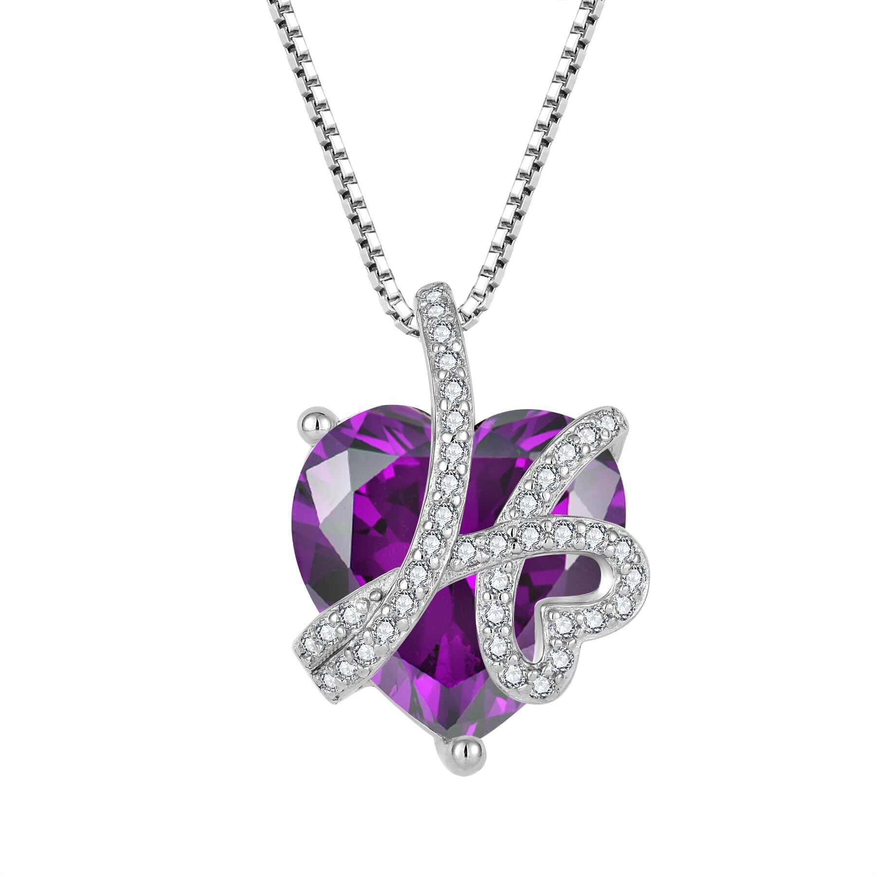 Starchenie Collana Con Ciondolo Chiocciola In Argento 925 Per Donna, Con Occhio In Corindone Rosso E Zirconi, Catena A Scatola 45+3 Cm, Regalo In Elegante Confezione Blu
