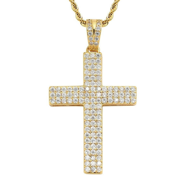 Free Shipping! Starchenie Men's Cross Necklace Brass Gold Free Shipping! Starchenie Men's Cross Necklace Brass Gold
