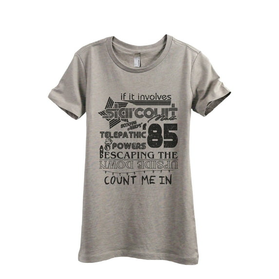 Starcourt Mall Upside Down Women's Fashion Relaxed T-Shirt Tee Heather Tan X-Large