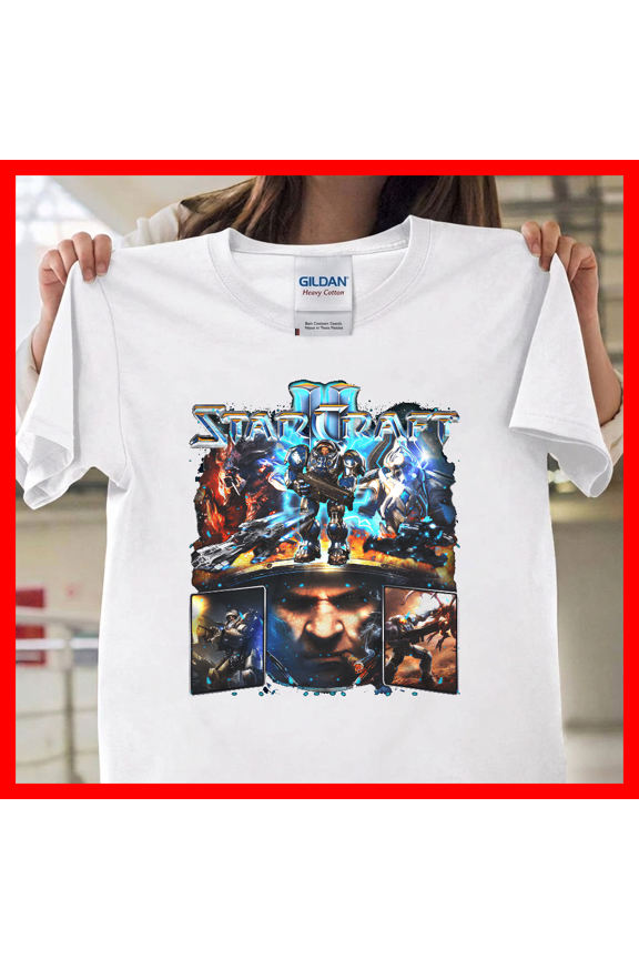 Starcraft Blizzard RTS Gaming Classic Logo T1072 Unisex Graphic T-Shirt Soft Cotton, Sizes S-5XL