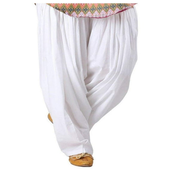 Starculture white Cotton Patiyala Salwar for women