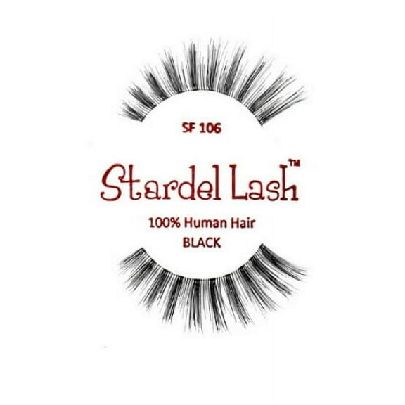 Stardel Lash 100% Human Hair Eyelashes Black - SF 106(pack of 3)