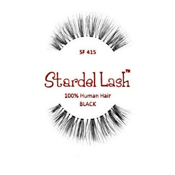 Stardel Lash 100% Human Hair Eyelashes Black - SF 415(pack of 3)