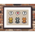thumbnail image 1 of Stardew Valley Cats Pixel Poster Cozy Farm Game Wall Art Cute Cat Trio Print Retro Indie Gaming Decor House Decor Gift Idea Fan Size 24x36 Unframed Poster, 1 of 3