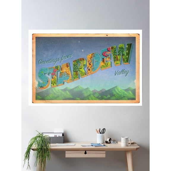 Stardew Valley Vintage Postcard Poster Wall Art Modern Wall Decor For Living Room Bedroom