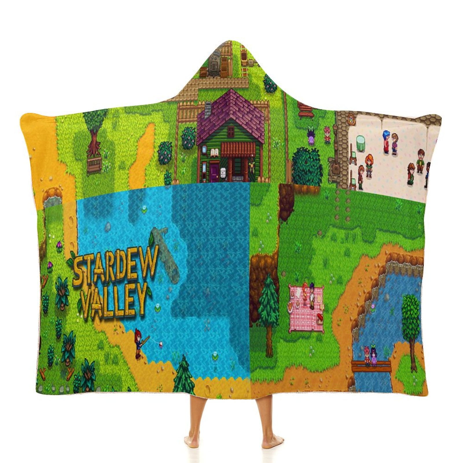 Stardew Valley Wearable Blanket Hoodie Throw Blanket Robe Cloak Blanket