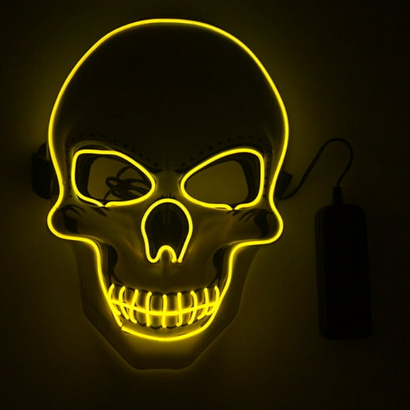 Stardget LED Scary Skull Halloween Mask Costume Cosplay EL Wire Light Up Halloween Party