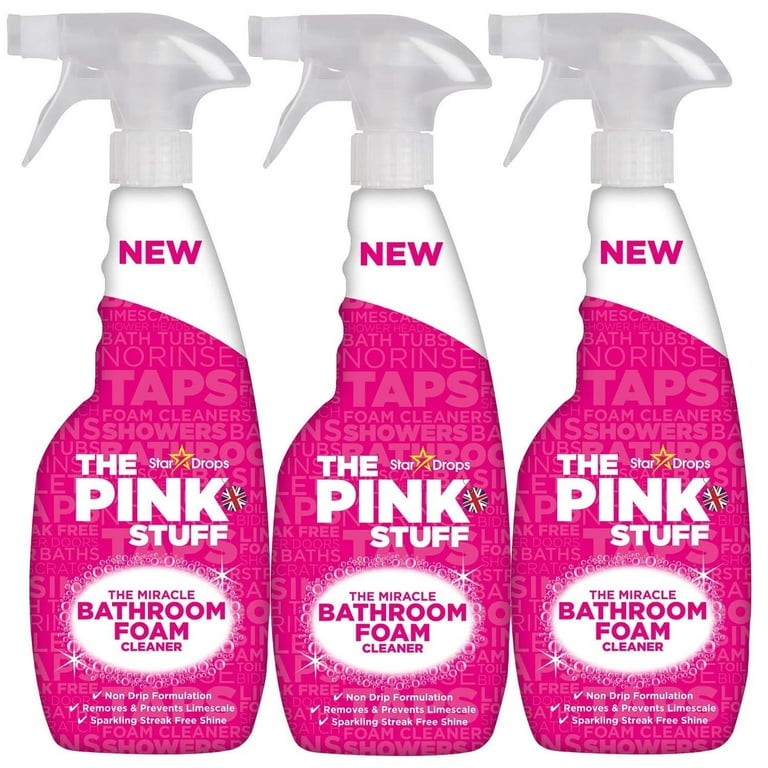  Stardrops - The Pink Stuff - The Miracle Multi-Purpose Cleaning  Spray 750ml 3-Pack Bundle (3 Multi-Purpose Spray) : Health & Household