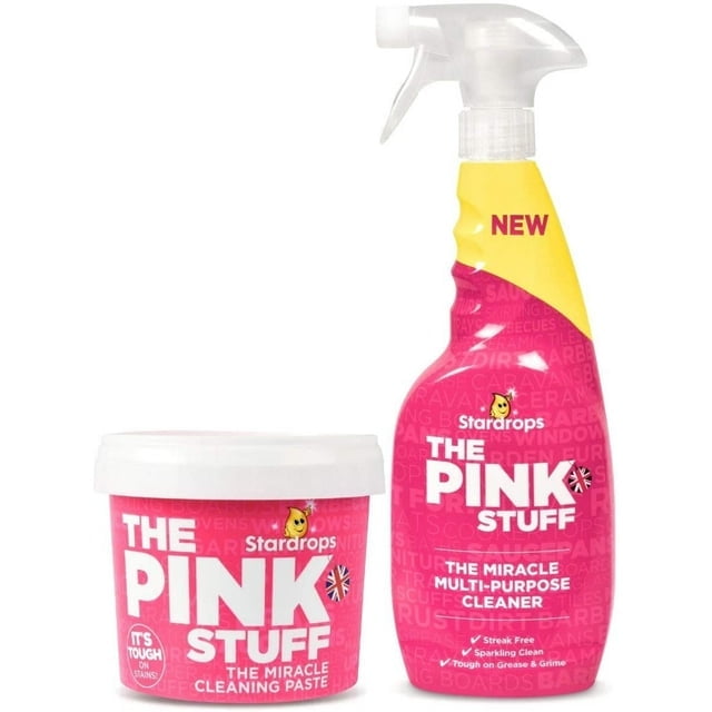 Stardrops - The Pink Stuff - The Miracle Cleaning Paste and Multi-Purpose Spray 2-Pack Bundle ( 1 Cleaning Paste, 1 Multi-Purpose Spray)