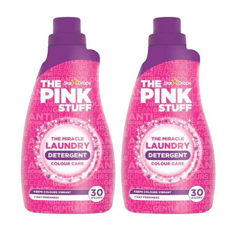 Stardrops - The Pink Stuff - The Miracle Laundry Detergent Color Care Liquid - 32Oz Pack Of 2