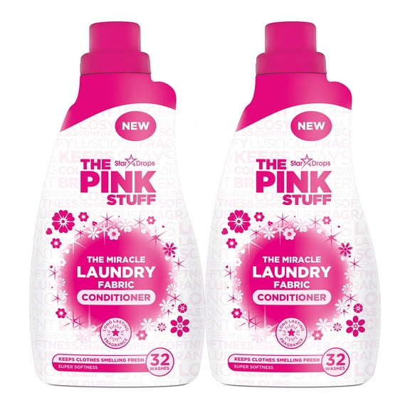 Stardrops - The Pink Stuff - The Miracle Laundry Fabric Conditioner - 32Oz Pack Of 2, 2.0 Pounds (82379)