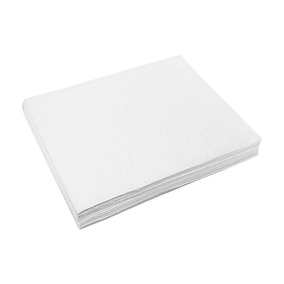 Sorbent Pad, 26.4 gal, 16 in x 18 in, Oil, White, 100 PK