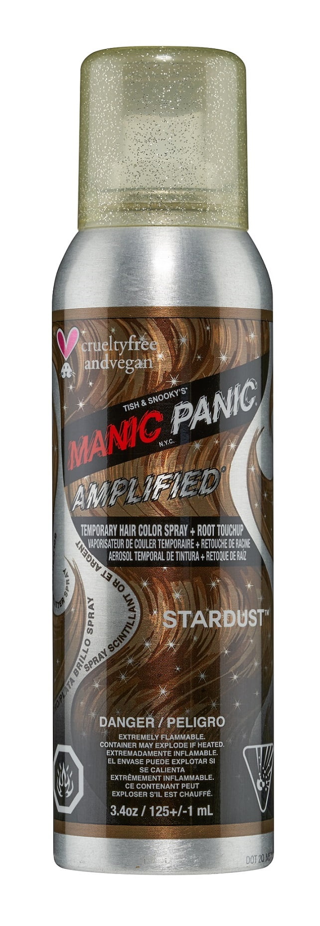 MANIC PANIC Stardust Amplified Silver & Gold Glitter Spray