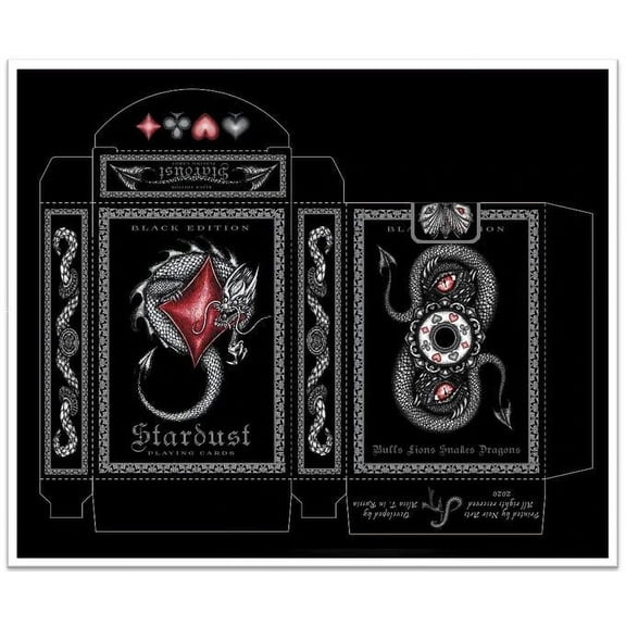 Stardust Black Edition Playing Cards (Dragons, Snakes & Lions etc)