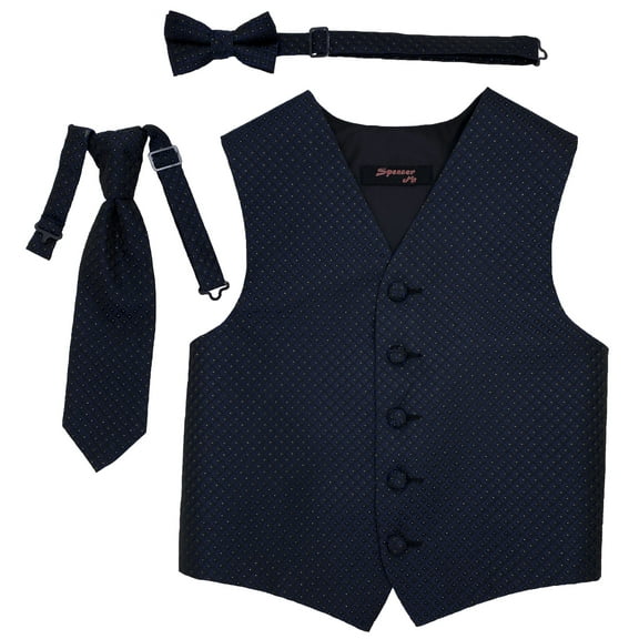 Stardust Navy Boys Satin Vest Spencer J - boys 7-8