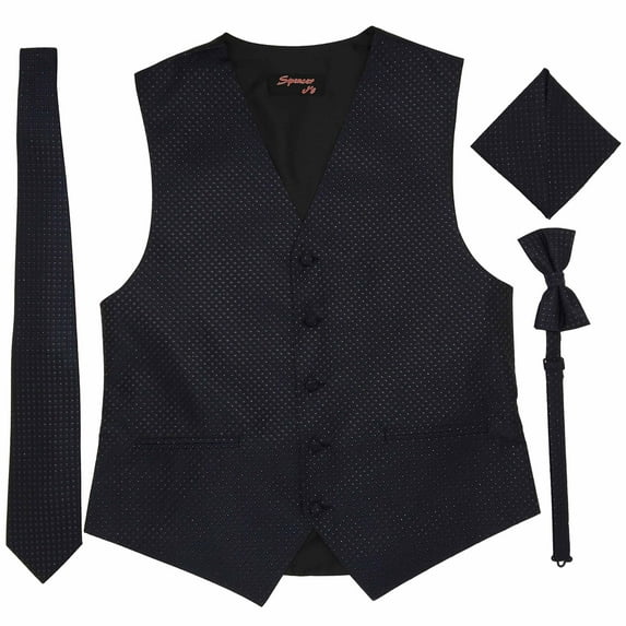 Stardust Navy Men's Satin Vest Spencer J's - S