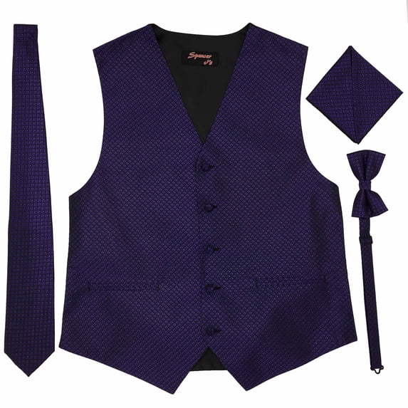 Stardust Purple Men's Satin Vest Spencer J's - 2XL