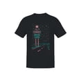 thumbnail image 1 of Stardust Sign Graphic Men's Black T-shirts, 1 of 3