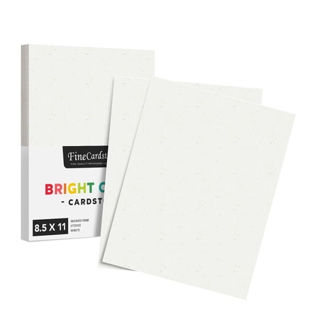 Stardust White Premium Color Card Stock, 8.5 x 11, 65 Lb - 50 Sheets