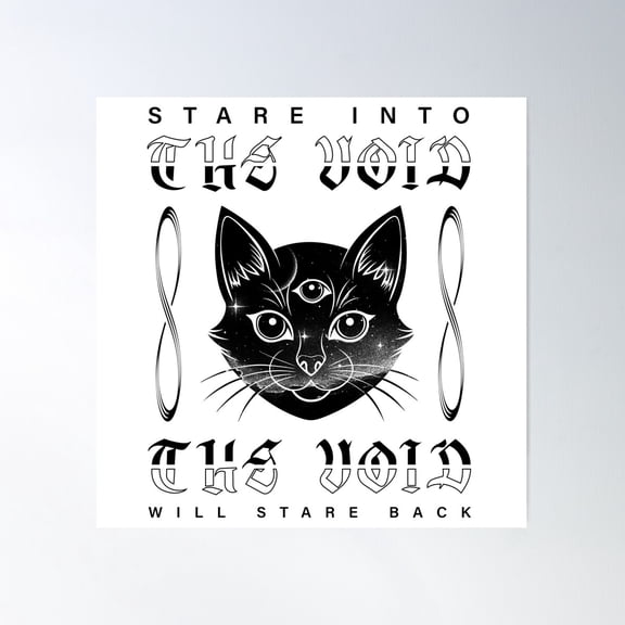 Stare Into The Void Poster Wall Art, Modern Wall Decor For Living Room Bedroom, 16x16 UNFRAMED