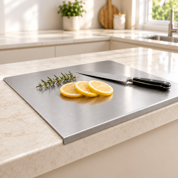 Starfa Lab Stainless Steel Cutting Board & Dough Kneading Mat – Non-Slip Surface for Baking, Slicing Meat & Produce, Easy Clean(40×50cm/15.75x19.68in)