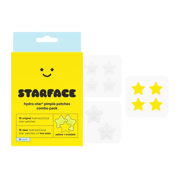 Starface Hydro-Star Yellow + Clear Pimple Patches Combo Pack - 32 Count