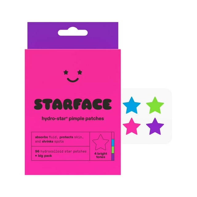 Starface Party Pack BIG PACK HydroStars, Colorful Hydrocolloid Pimple