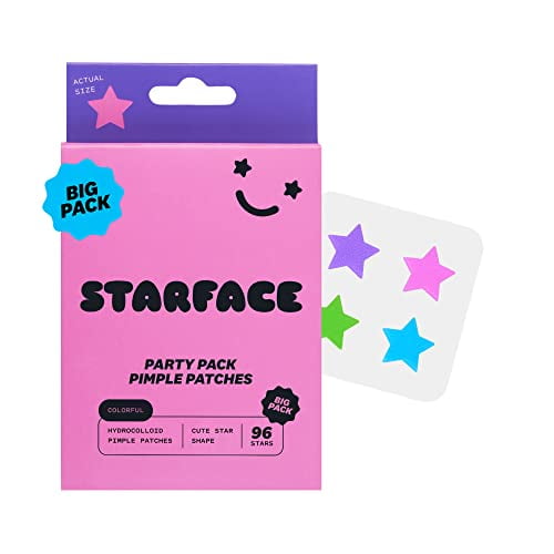 Starface Party Pack Big Pack HydroStars, Colorful Hydrocolloid Pimple