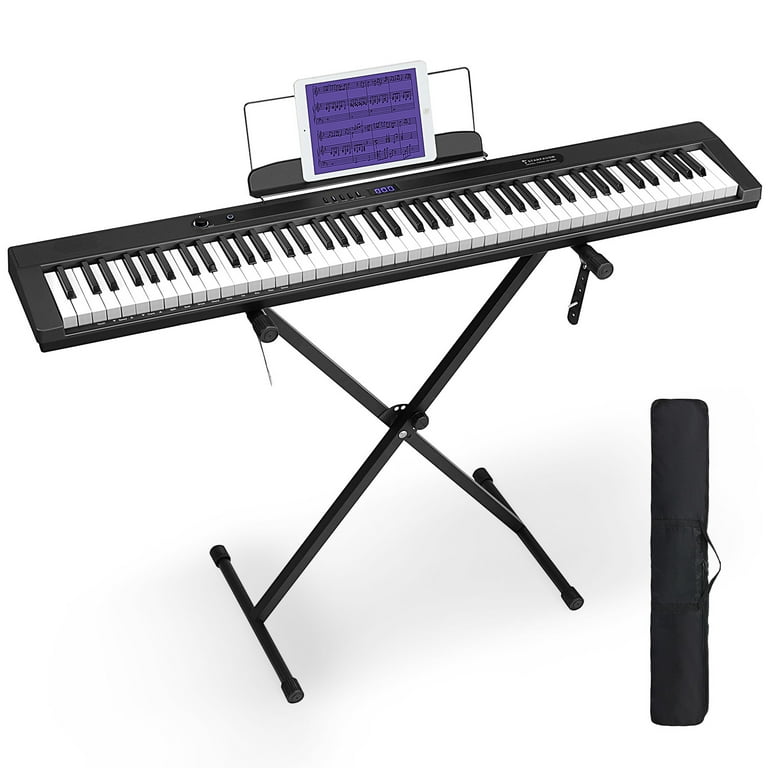  Keyboard Stand Piano Keyboard Stand Synthesizer Stand 61 Key  88-Key Universal Electric Piano Stand Band Portable Keyboard Stand (Color :  Black, Size : High 98cm) : Everything Else