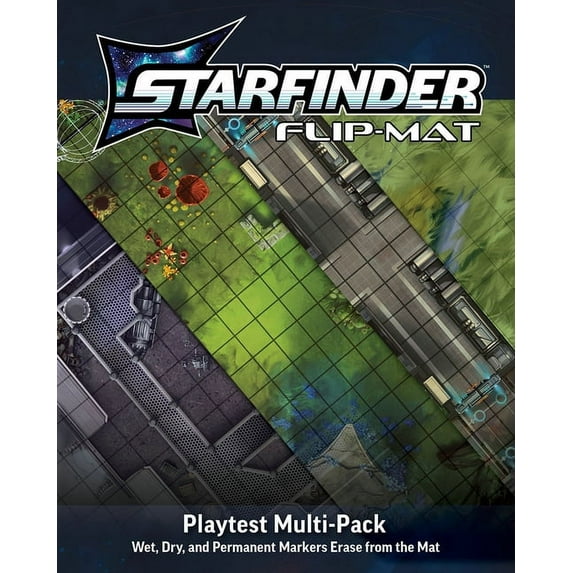 Starfinder Flip-Mat: Second Edition Playtest Multi-Pack, (Hardcover)