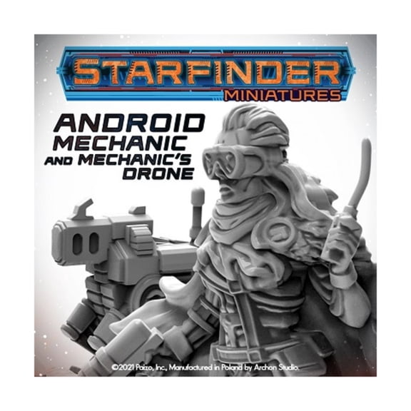 Starfinder Masterclass Miniatures: Android Mechanic & Mechanic's Drone