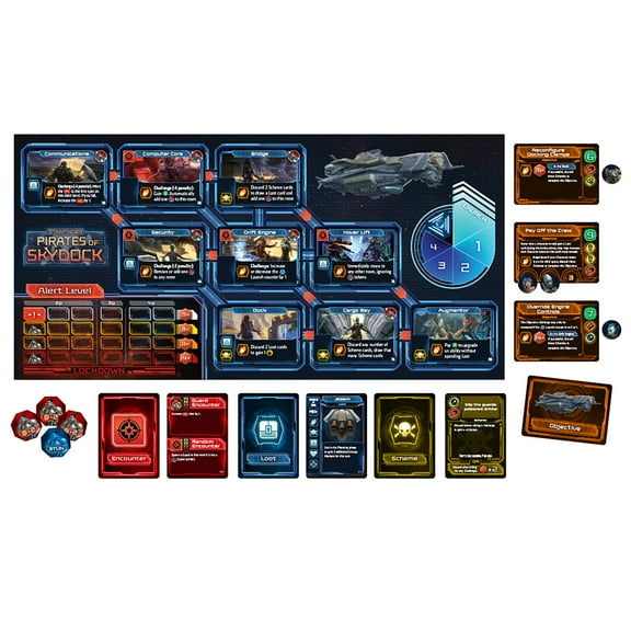 Starfinder: Pirates of Skydock - Board Game of Cunning Heist Action, Gale Force Nine, Ages 14+, 2-4 Players, 60-90 Min